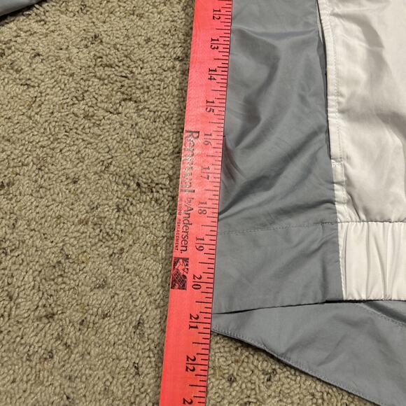 Nike size M women’s Jacket Windrunner Hooded Vented Running Golf Navy Gray B25 - Picture 12 of 12